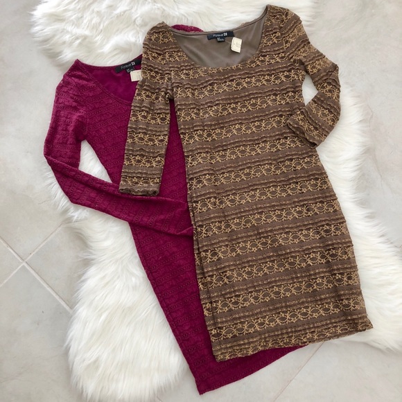Magenta & Bronze Dress Bundle, size small - Picture 2 of 5